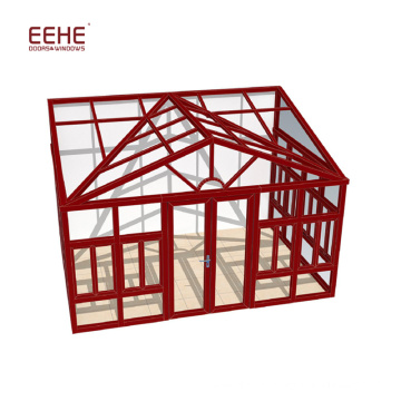 Sunroom en polycarbonate Sunrooms en aluminium isolés en verre trempé et à économie d&#39;énergie